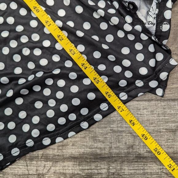 Ruiyige Sleeveless Ruched Polka Dot Dress Size L - Picture 5 of 5